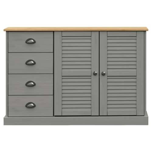 Komoda s ladicama VIGO 113x40x75 cm siva od masivne borovine - Siva 1 Cijena