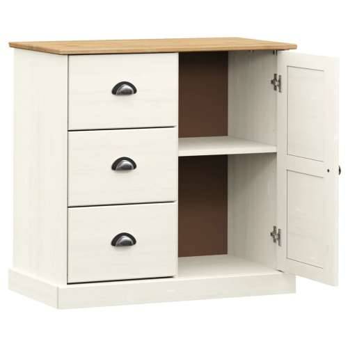 Komoda s ladicama VIGO 78x40x75 cm bijela od masivne borovine - Bijela 1 Cijena