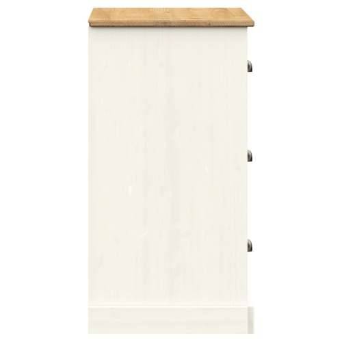 Komoda s ladicama VIGO 78x40x75 cm bijela od masivne borovine - Bijela 1 Cijena