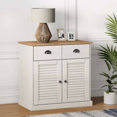 Komoda s ladicama VIGO 78x40x75 cm bijela od masivne borovine - Bijela 1 Cijena
