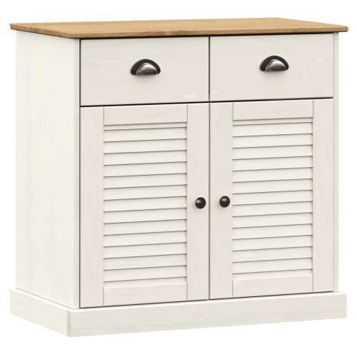 Komoda s ladicama VIGO 78x40x75 cm bijela od masivne borovine - Bijela 1 Cijena
