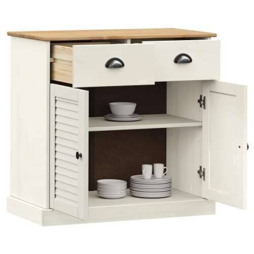 Komoda s ladicama VIGO 78x40x75 cm bijela od masivne borovine - Bijela 1 Cijena