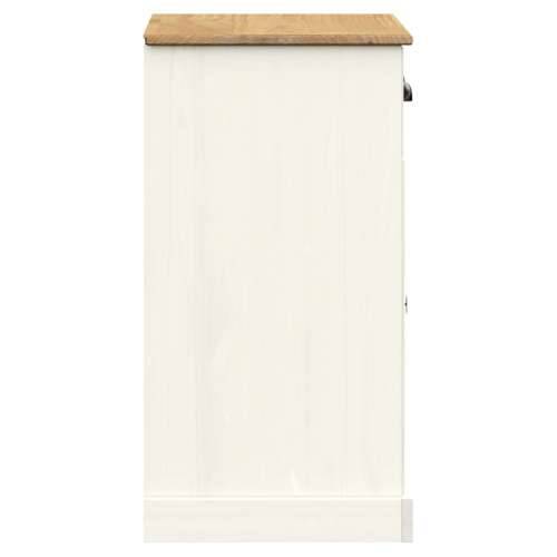 Komoda s ladicama VIGO 78x40x75 cm bijela od masivne borovine - Bijela 1 Cijena
