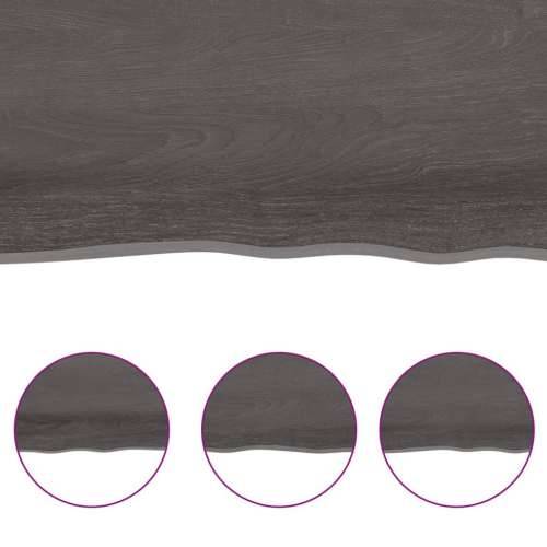 Zidna polica tamnosmeđa 100x50x(2-4) cm od obrađene hrastovine Cijena