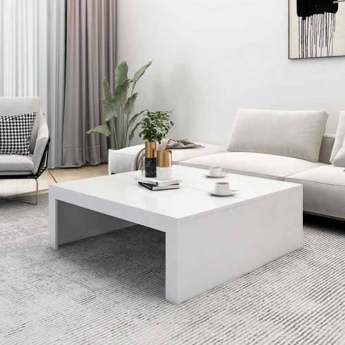 Stolić za kavu bijeli 100 x 100 x 35 cm od konstruiranog drva - Bijela 100 x 100 x 35 cm 1 Cijena