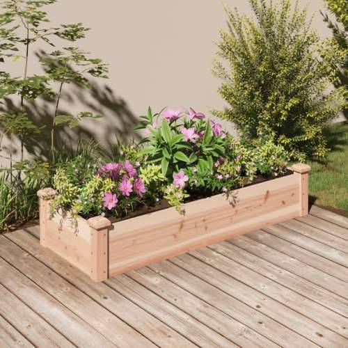 Povišena gredica - Vrtna gredica s oblogom 120x45x25 cm masivna jelovina - Prirodna 120 x 45 x 25 cm 1 Cijena