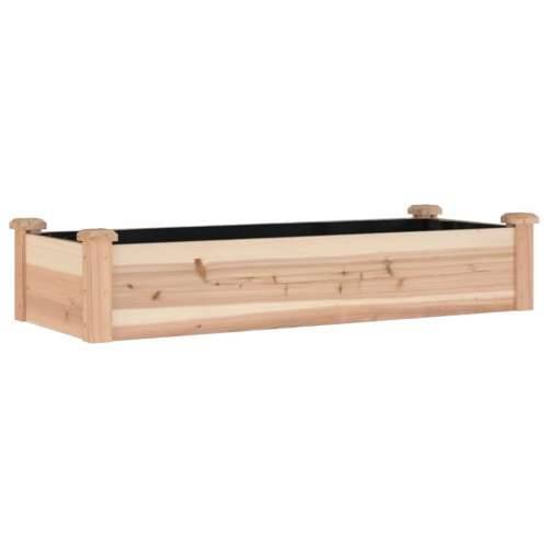Povišena gredica - Vrtna gredica s oblogom 120x45x25 cm masivna jelovina - Prirodna 120 x 45 x 25 cm 1 Cijena