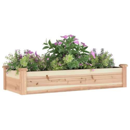 Povišena gredica - Vrtna gredica s oblogom 120x45x25 cm masivna jelovina - Prirodna 120 x 45 x 25 cm 1 Cijena