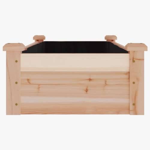 Povišena gredica - Vrtna gredica s oblogom 120x45x25 cm masivna jelovina - Prirodna 120 x 45 x 25 cm 1 Cijena