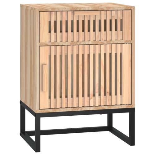 Noćni ormarić 40 x 30 x 55,5 cm od konstruiranog drva i željeza - Smeđa 1 Cijena