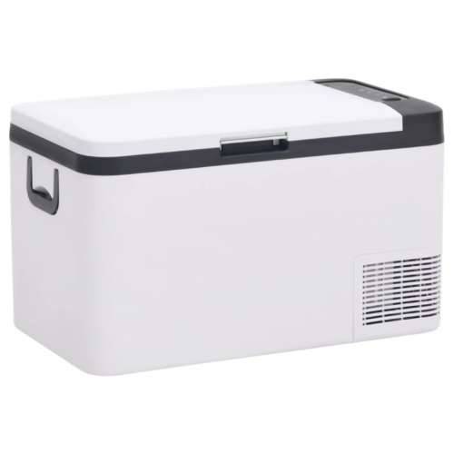 Prijenosni hladnjak s ručkom crno-bijeli 18 L PP i PE