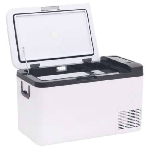 Prijenosni hladnjak s ručkom crno-bijeli 18 L PP i PE Cijena