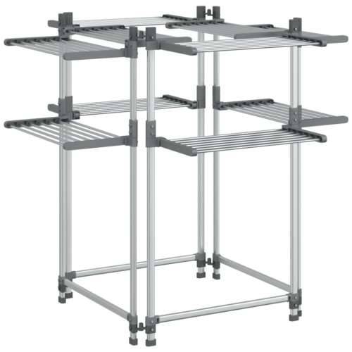 Stalak za sušenje rublja 107 x 107 x 120 cm aluminijski Cijena