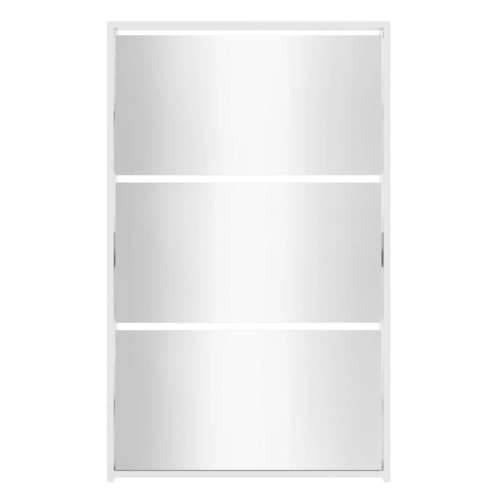 Ormarić za cipele s ogledalom i 3 razine bijeli 63x17x102,5 cm - Visoko sjajno bijela 1 102.5 cm Cijena