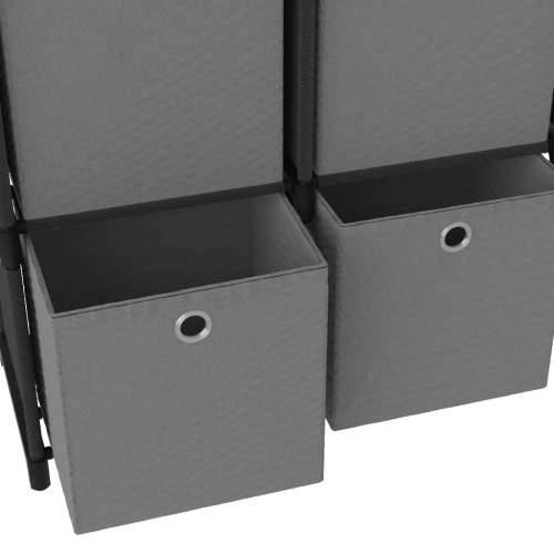 Police za izlaganje s 4 kutije crne 69x30x72,5 cm od tkanine Cijena