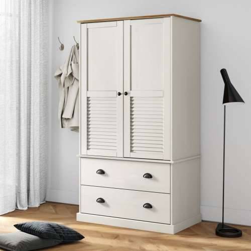 Ormar VIGO bijeli 90 x 55 x 170 cm od masivne borovine - Bijela 1 Cijena