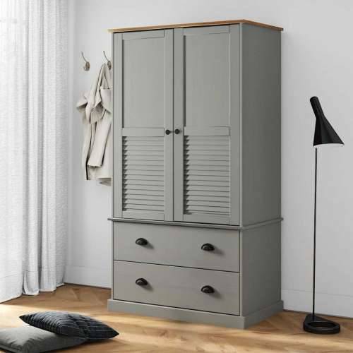 Ormar VIGO sivi 90 x 55 x 170 cm od masivne borovine - Siva 1 Cijena