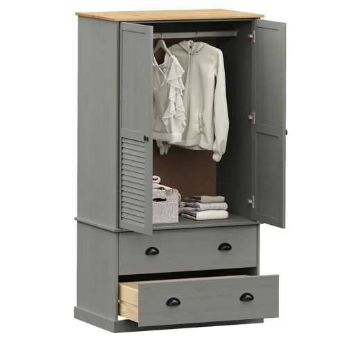 Ormar VIGO sivi 90 x 55 x 170 cm od masivne borovine - Siva 1 Cijena