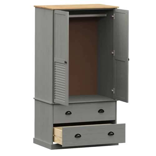 Ormar VIGO sivi 90 x 55 x 170 cm od masivne borovine - Siva 1 Cijena