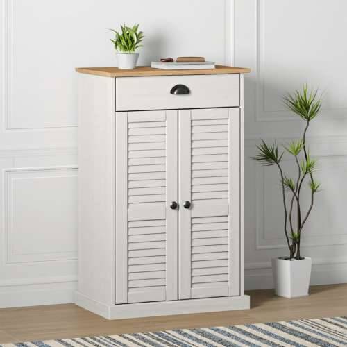 Ormarić za cipele VIGO bijeli 60x35x96 cm od masivne borovine - Bijela 1 Cijena