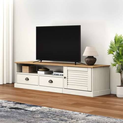 TV ormarić VIGO bijeli 156 x 40 x 40 cm od masivne borovine - Bijela 1 Cijena