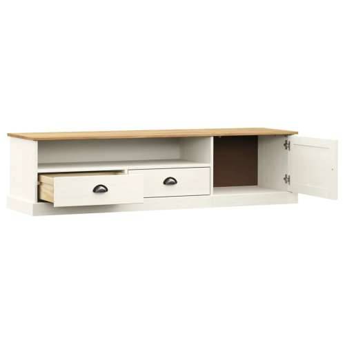 TV ormarić VIGO bijeli 156 x 40 x 40 cm od masivne borovine - Bijela 1 Cijena