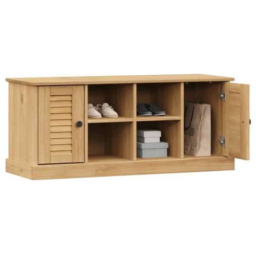 Klupa za cipele VIGO 106 x 35 x 45 cm od masivne borovine - Smeđa Cijena