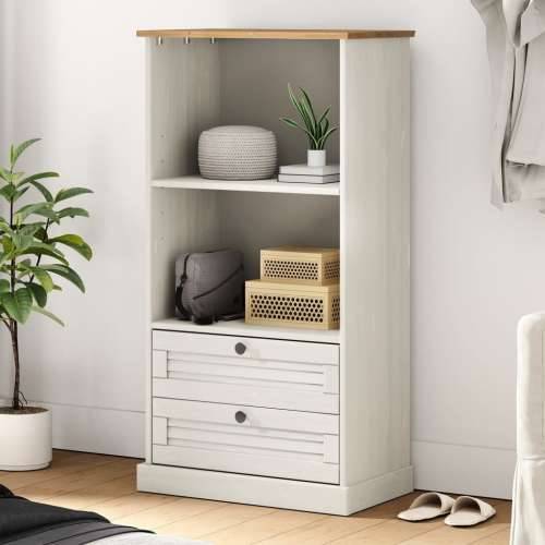 Regal za knjige VIGO bijeli 60x35x114,5 cm od masivne borovine - Bijela 1 Cijena
