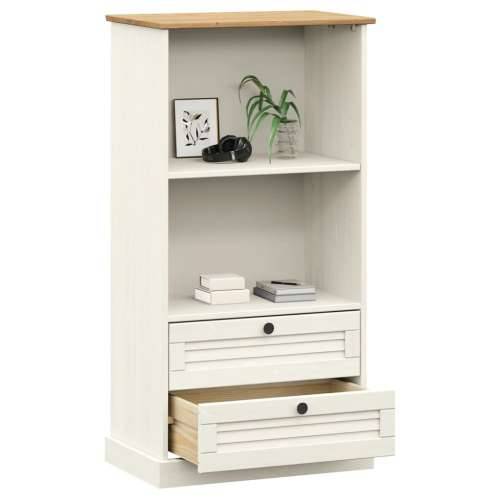 Regal za knjige VIGO bijeli 60x35x114,5 cm od masivne borovine - Bijela 1 Cijena