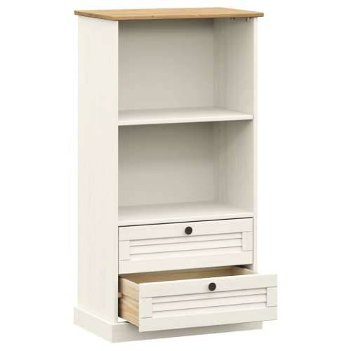 Regal za knjige VIGO bijeli 60x35x114,5 cm od masivne borovine - Bijela 1 Cijena