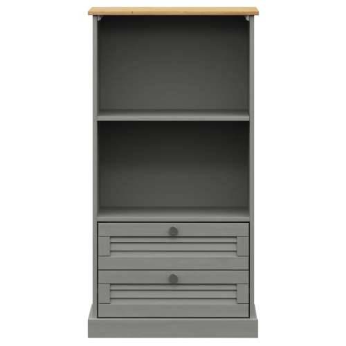 Regal za knjige VIGO sivi 60x35x114,5 cm od masivne borovine - Siva 1 Cijena