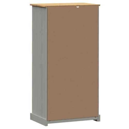 Regal za knjige VIGO sivi 60x35x114,5 cm od masivne borovine - Siva 1 Cijena