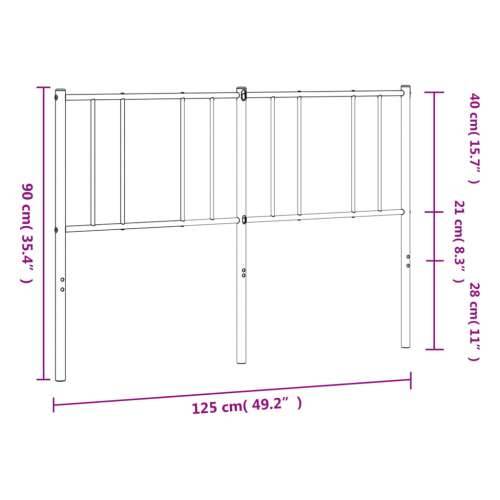 Metalno uzglavlje crno 120 cm - Crna 120 cm 1 Cijena