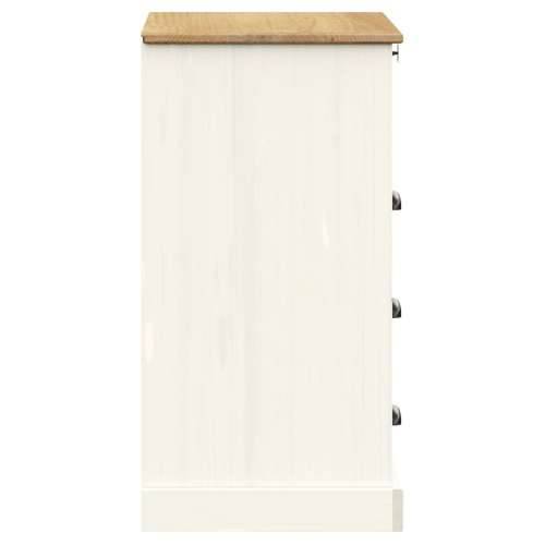 Ladičar VIGO bijeli 80 x 40 x 76 cm od masivne borovine - Bijela 1 Cijena