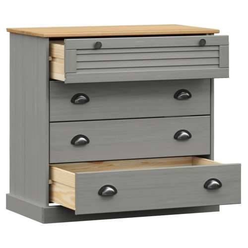 Ladičar VIGO sivi 80 x 40 x 76 cm od masivne borovine - Siva 1 Cijena