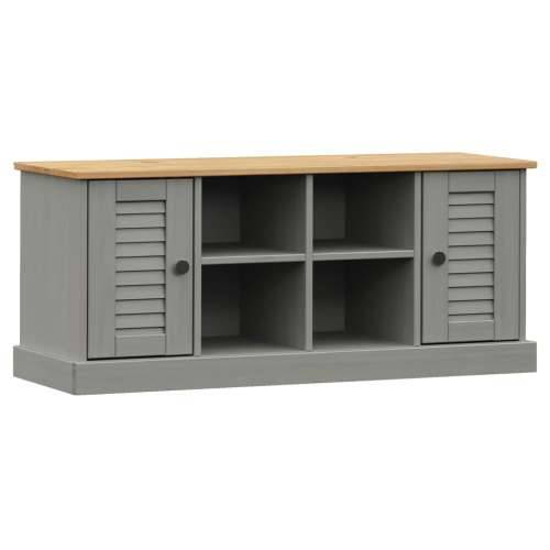 Klupa za cipele VIGO siva 106 x 35 x 45 cm od masivne borovine - Siva Cijena
