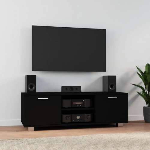 TV ormarić crni 120 x 40,5 x 35 cm od konstruiranog drva - Crna 1 120 cm Cijena