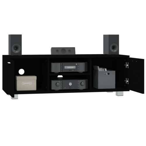 TV ormarić crni 120 x 40,5 x 35 cm od konstruiranog drva - Crna 1 120 cm Cijena