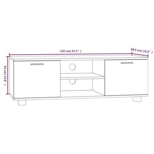TV ormarić crni 120 x 40,5 x 35 cm od konstruiranog drva - Crna 1 120 cm Cijena