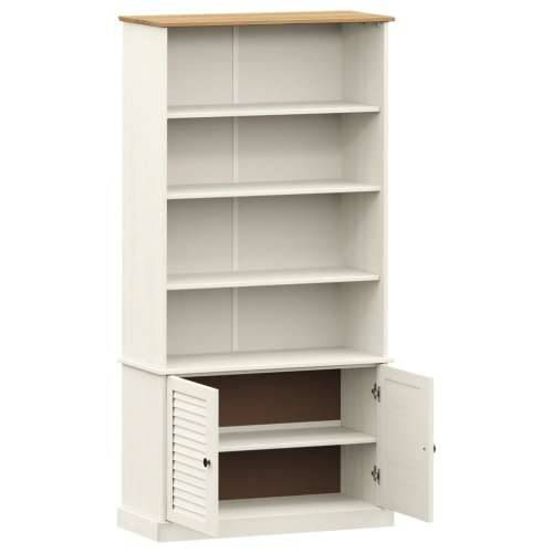 Regal za knjige VIGO bijeli 85x35x170 cm od masivne borovine - Bijela 1 Cijena