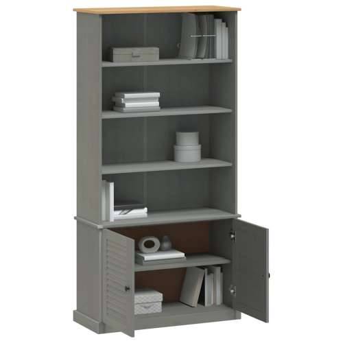 Regal za knjige VIGO sivi 85 x 35 x 170 cm od masivne borovine - Siva 1 Cijena