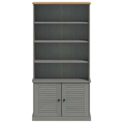 Regal za knjige VIGO sivi 85 x 35 x 170 cm od masivne borovine - Siva 1 Cijena