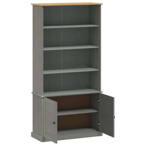 Regal za knjige VIGO sivi 85 x 35 x 170 cm od masivne borovine - Siva 1 Cijena