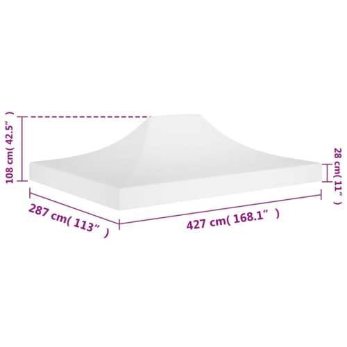 Krov za šator za svadbe - šator za zabave 4,5 x 3 m bijeli 270 g/m² - Bijela 4.5 x 3 m 1 Cijena