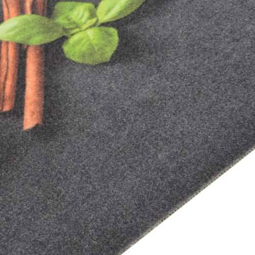 Kuhinjski tepih perivi s uzorkom začina 60 x 180 cm baršunasti Cijena