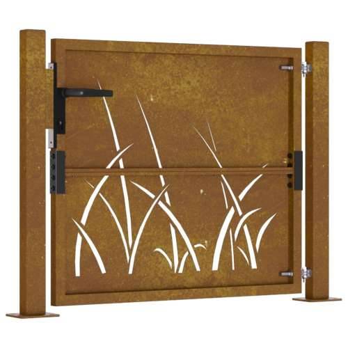 Dvorišna vrata - Vrtna vrata 105 x 105 cm od čelika COR-TEN s uzorkom trave - 105 x 105 cm Cijena