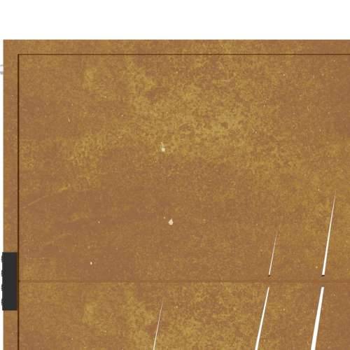 Vrtna vrata 105 x 155 cm od čelika COR-TEN s uzorkom trave - 105 x 155 cm Cijena