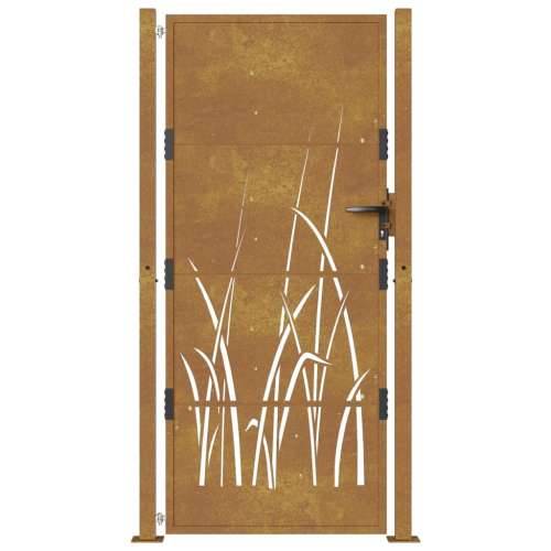 Dvorišna vrata - Vrtna vrata 105 x 205 cm od čelika COR-TEN s uzorkom trave - 105 x 205 cm Cijena