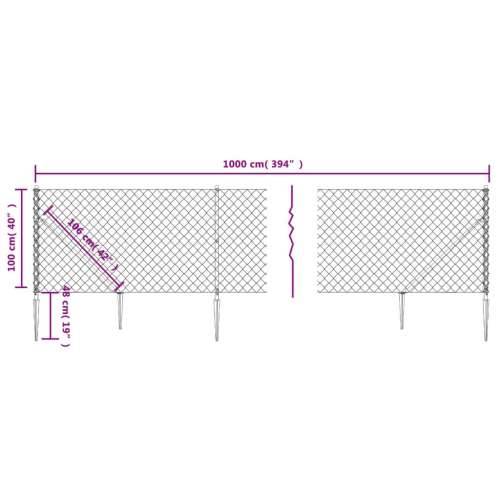 Žičana ograda sa šiljastim držačima antracit 1 x 10 m Cijena