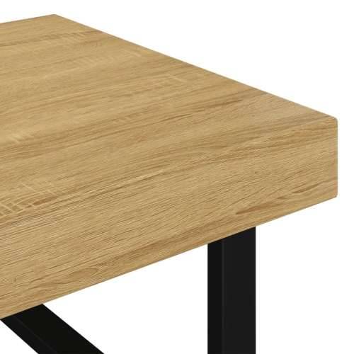 Stolić za kavu svjetlosmeđi i crni 120x60x40 cm MDF i željezo - Svjetlosmeđa 1 Cijena